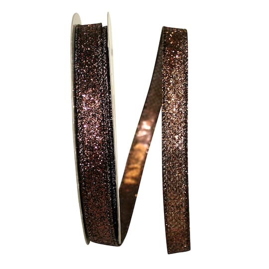 JAM Paper 5/8" x 25yd. Glitter Lamé Wired Ribbon